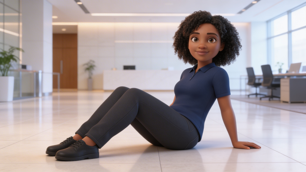 Tara -pOsing in an Office