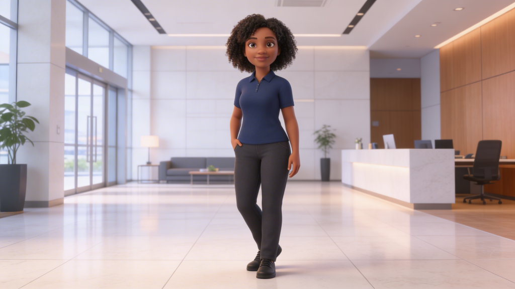 Tara - Posing in an Office